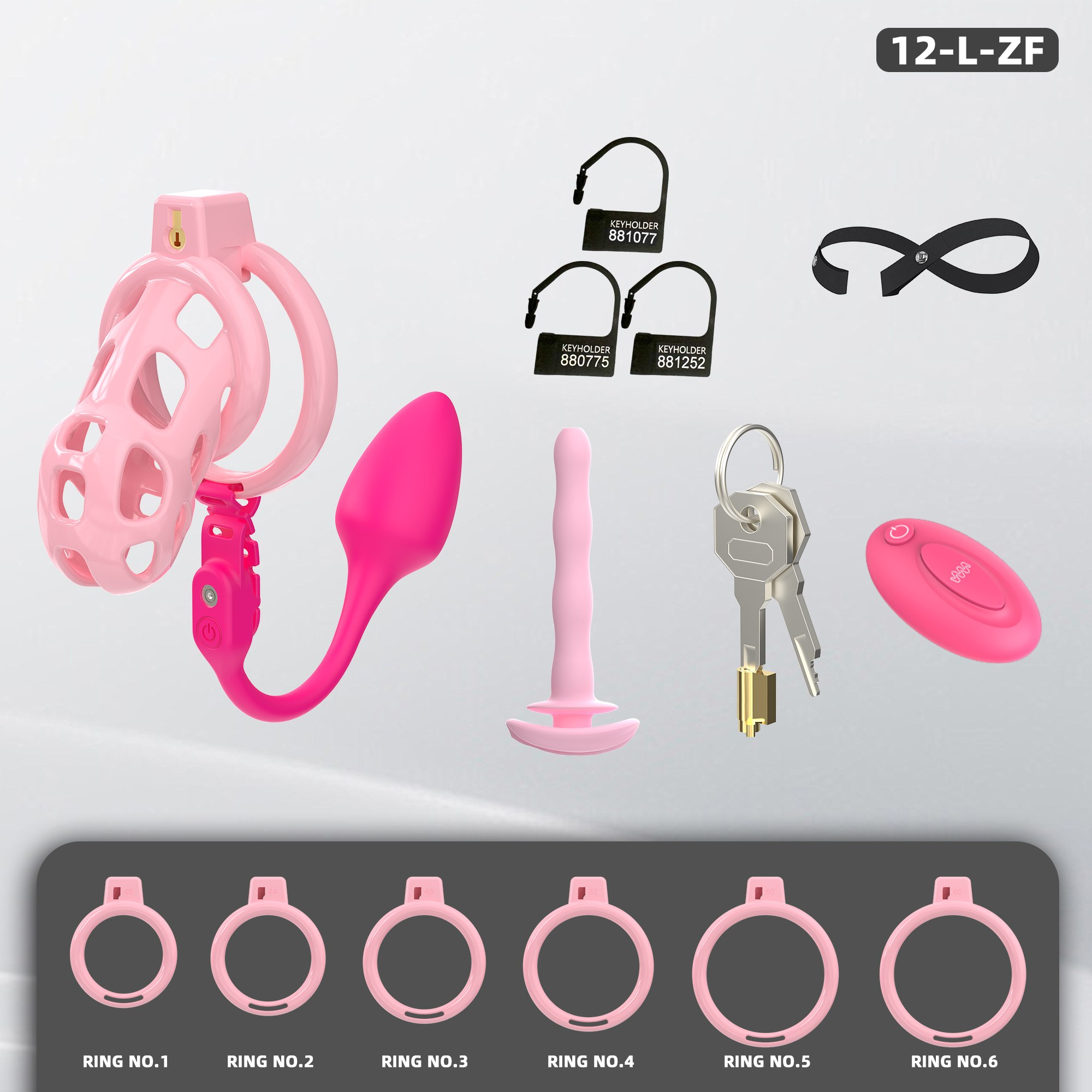 Generation 12Soft Silicone
(with Anal Plug) Chastity Cage Set - detail 2