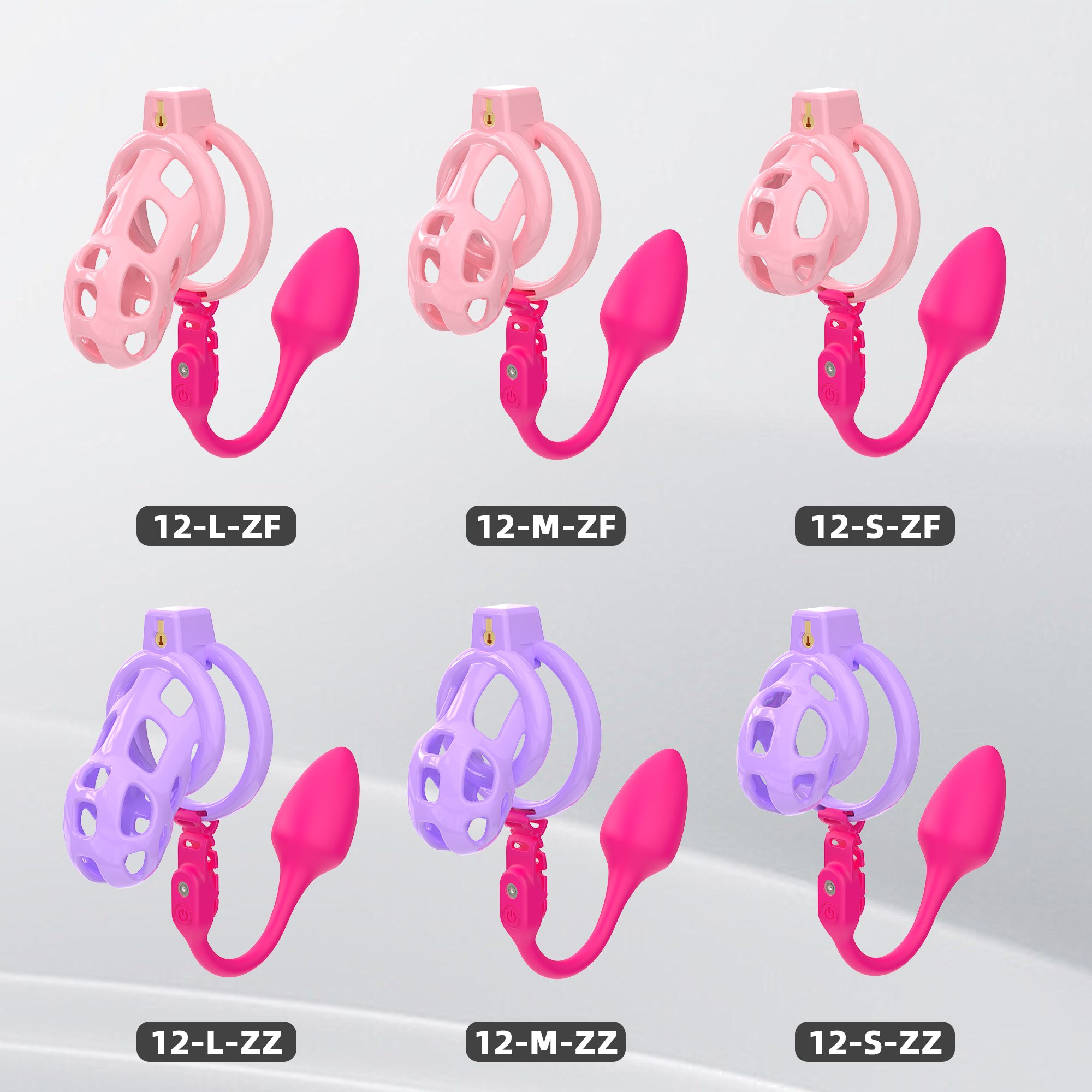 Generation 12Soft Silicone
(with Anal Plug) Chastity Cage Set - main image