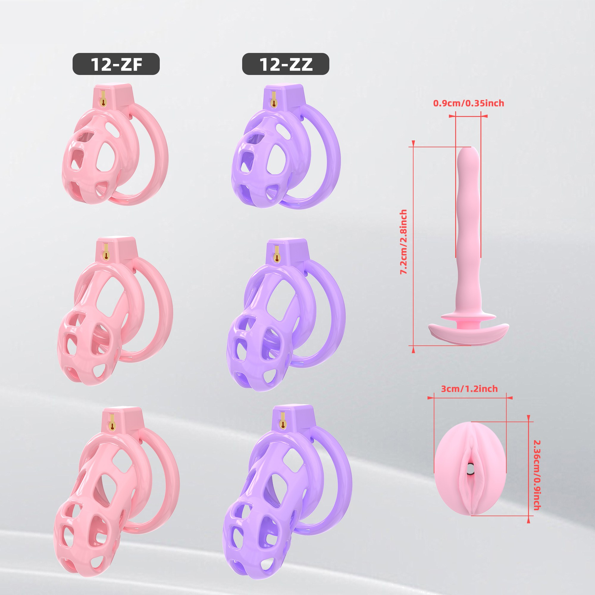 Generation 12 Chastity Cage Set - main image