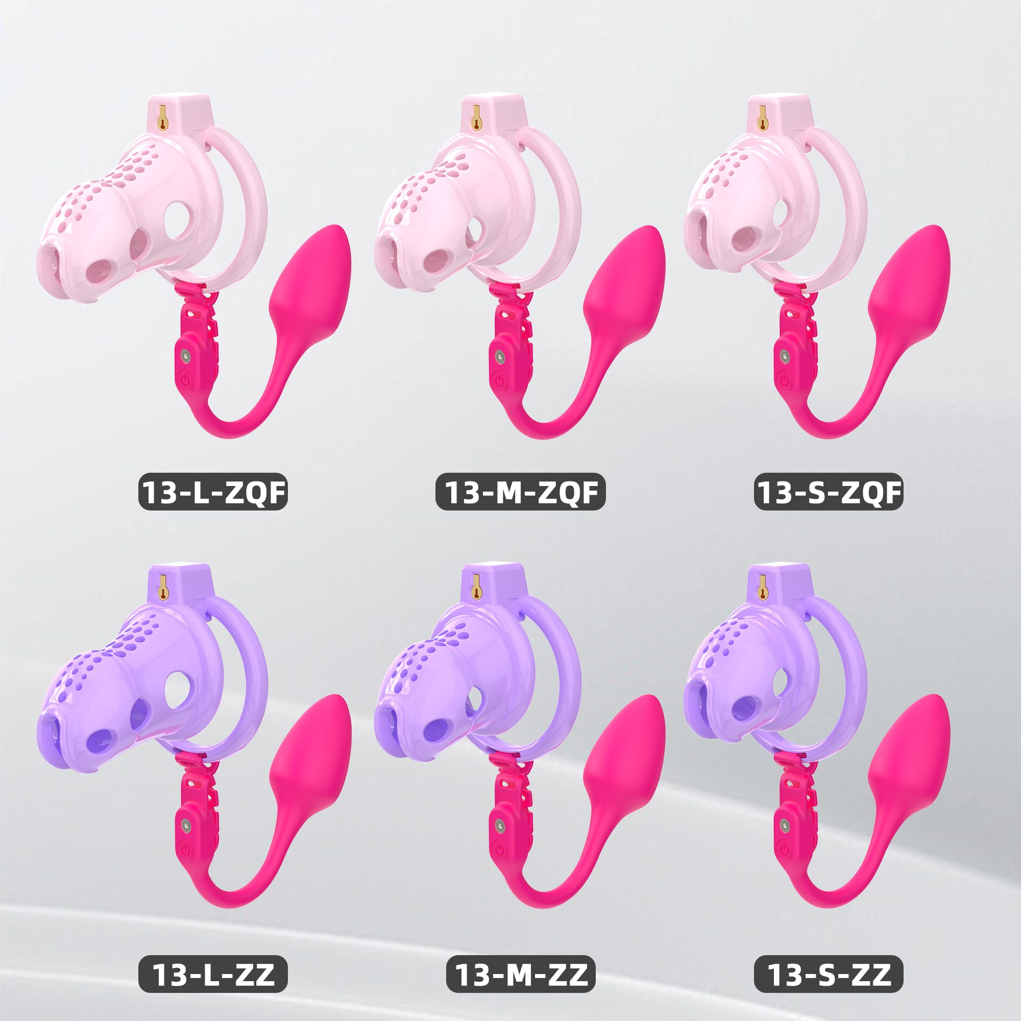 Generation 13Soft Silicone
(with Anal Plug) Chastity Cage Set - main image