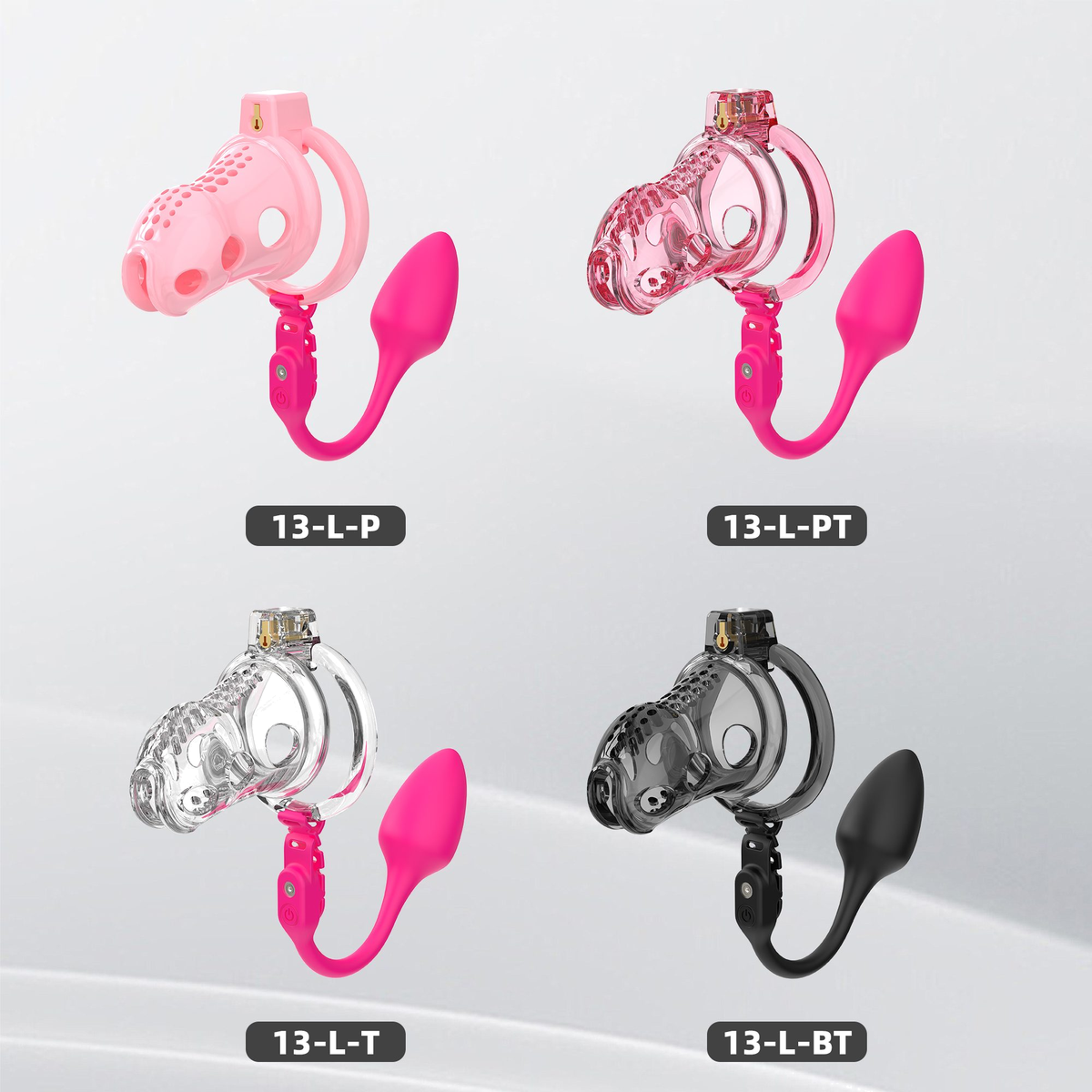 Generation 13Soft Silicone
(with Anal Plug) Chastity Cage Set - detail 1