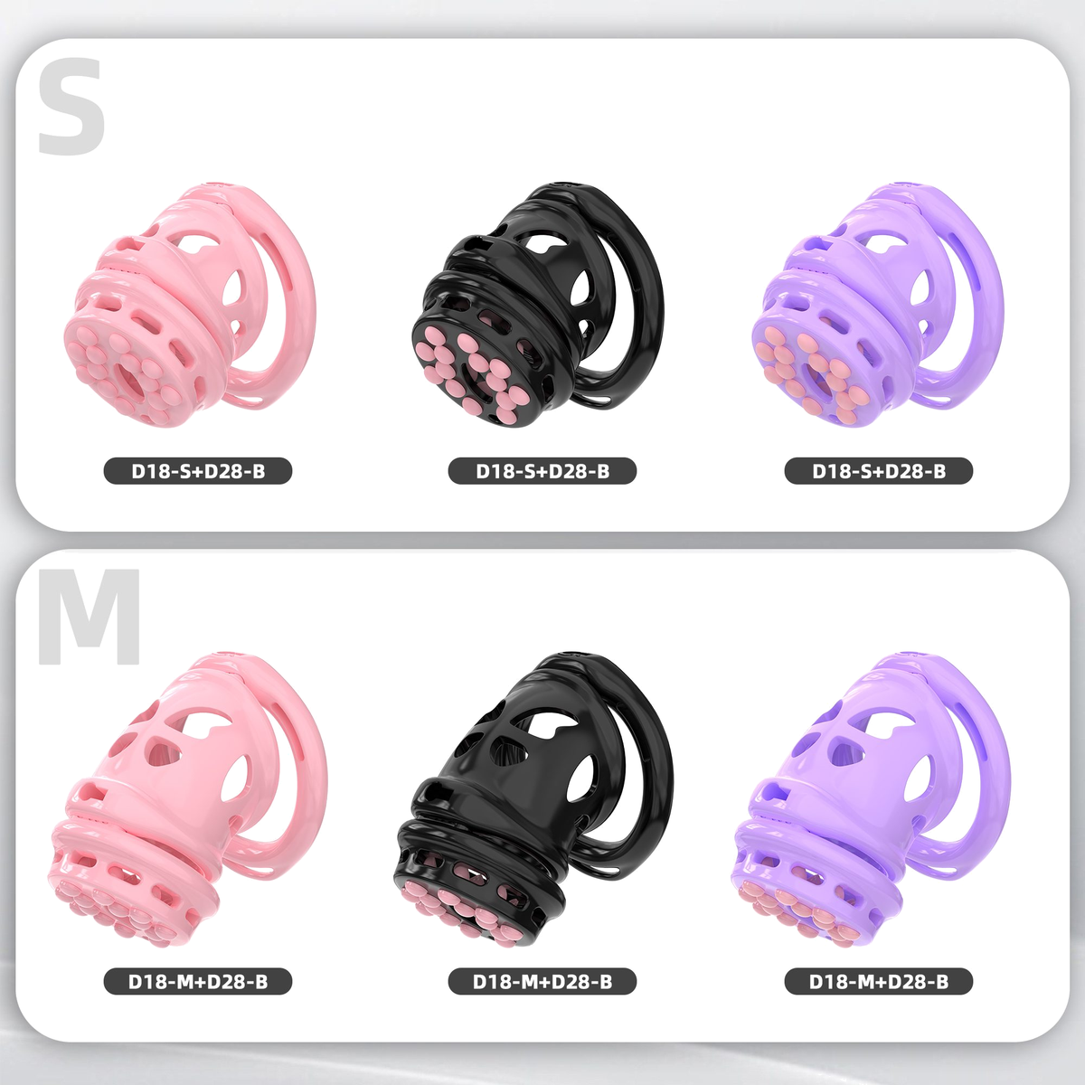 D18 Dual-Lock Chastity Set with D28-B - main image
