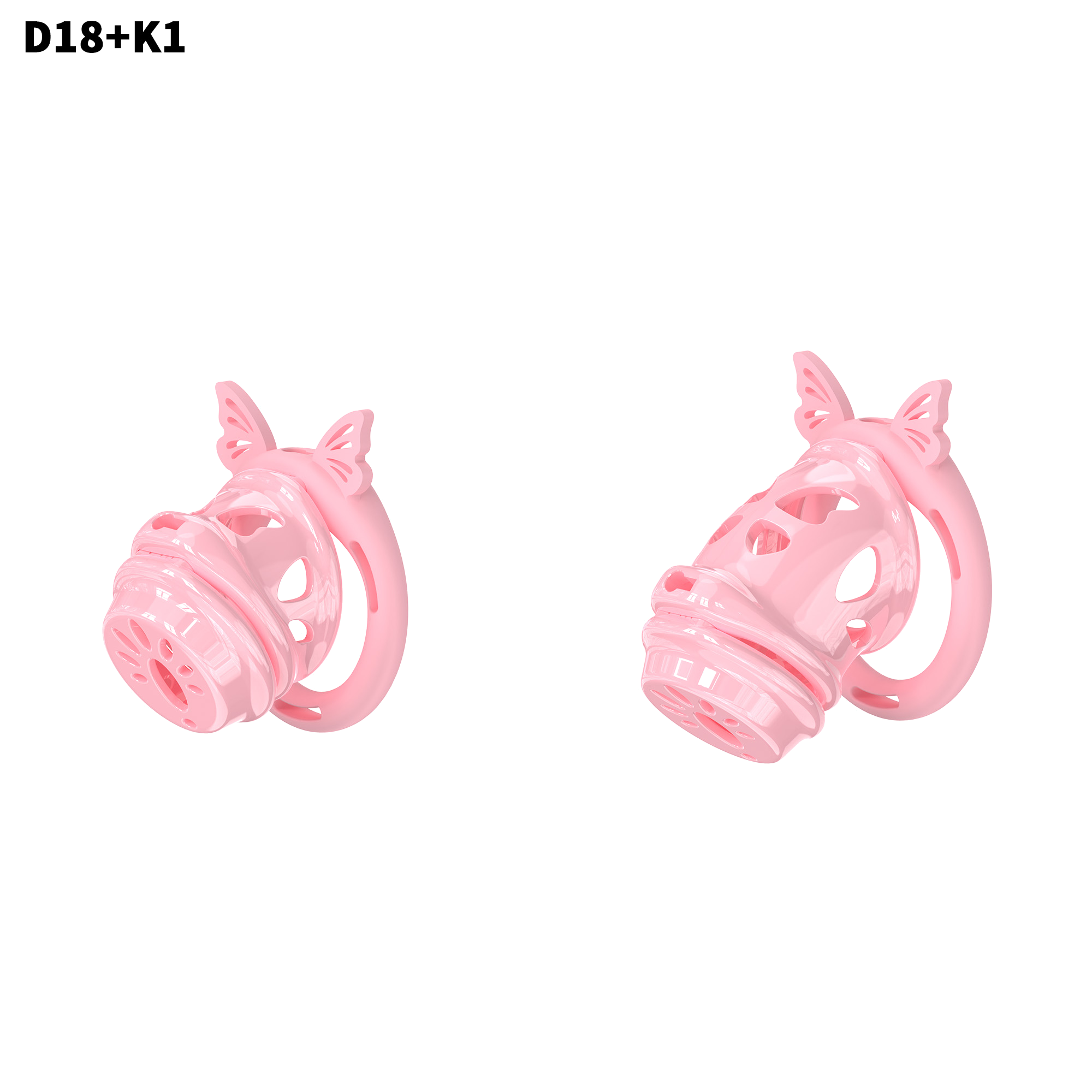D18 Dual-Lock Chastity Set with K1-A - detail 1
