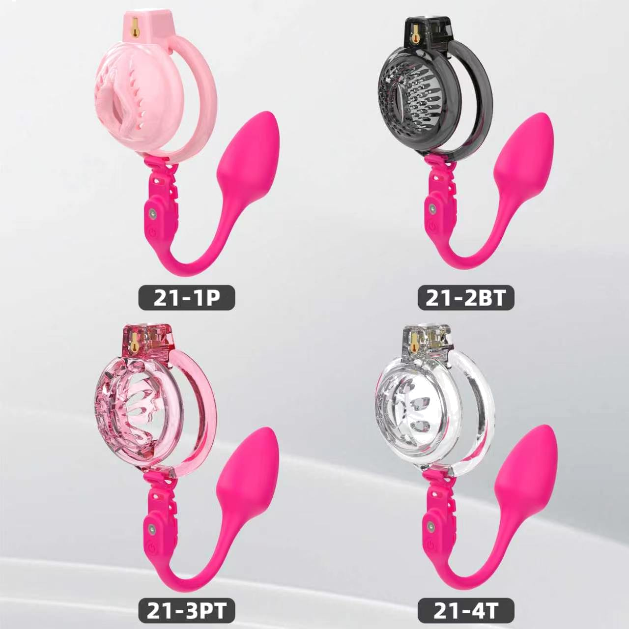 Generation 21Soft Silicone
(with Anal Plug) Chastity Cage Set - main image