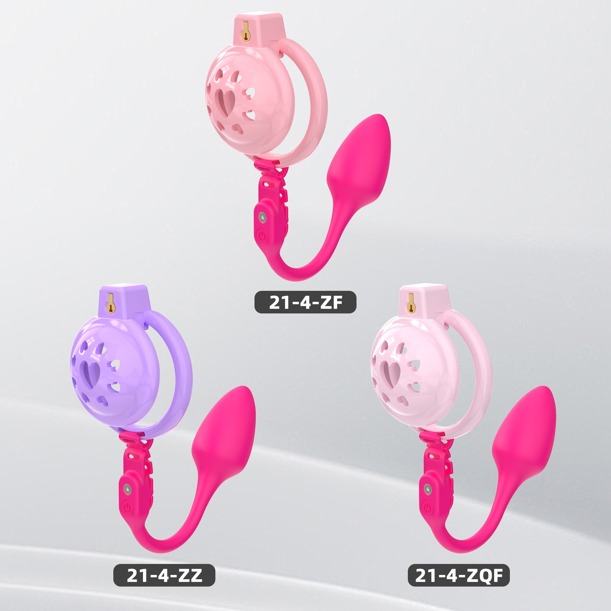 Generation 21Soft Silicone
(with Anal Plug) Chastity Cage Set (21—2, 21—4) - main image