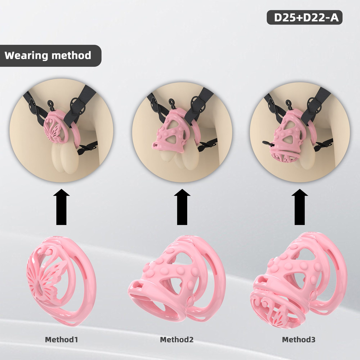D25 Dual-Lock Chastity Set with D22-A - main image