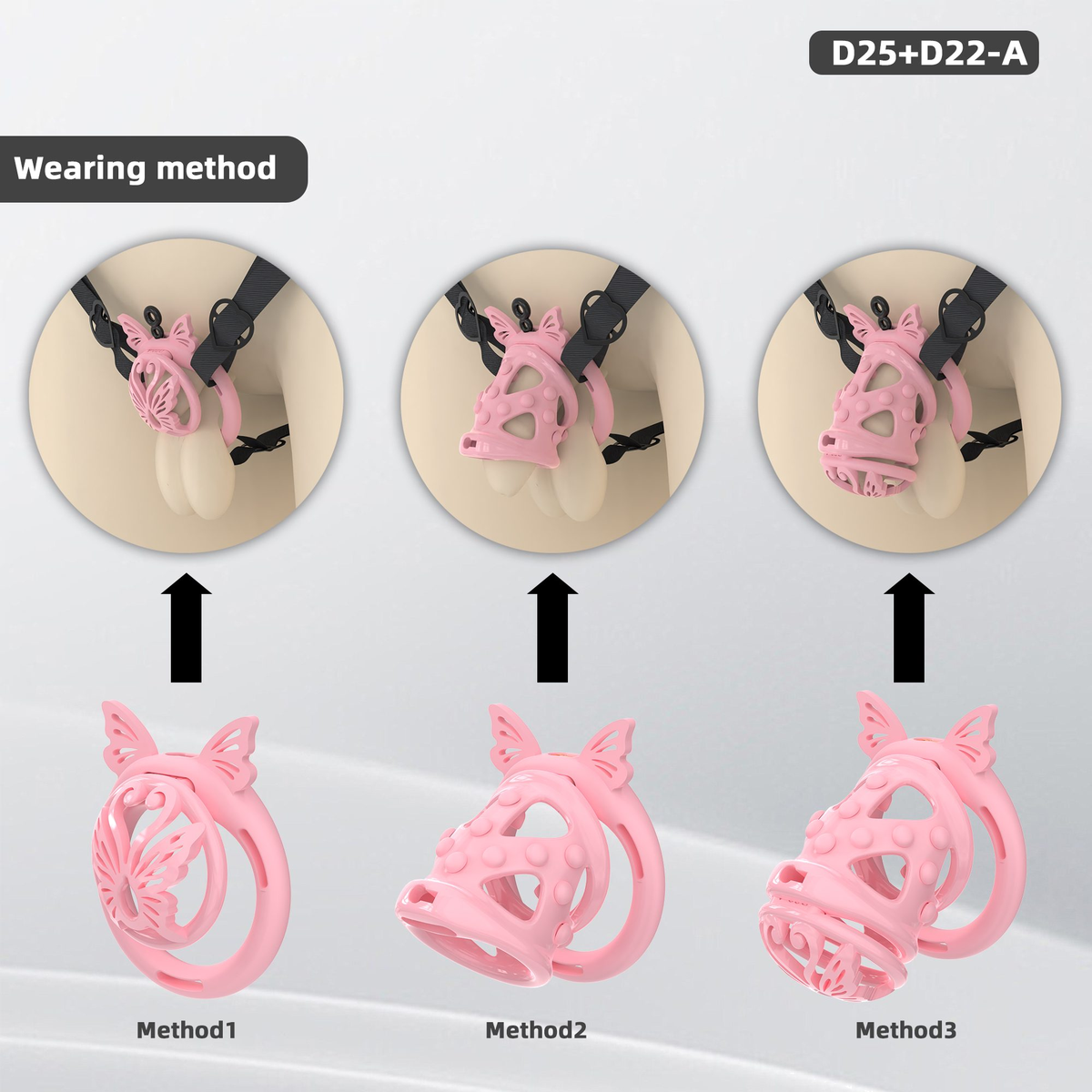 D25 Dual-Lock Chastity Set with D22-A - detail 1
