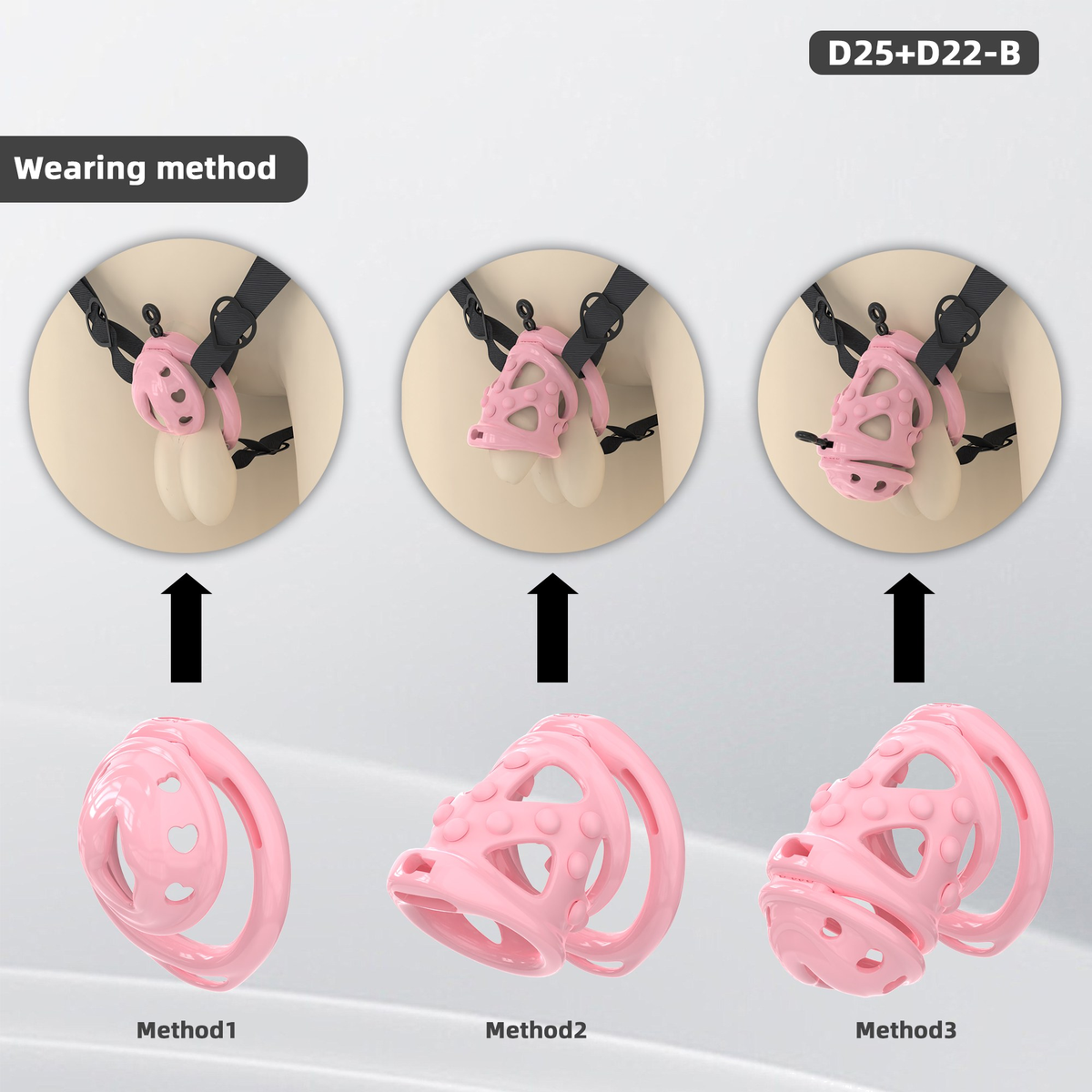 D25 Dual-Lock Chastity Set with D22-B - main image