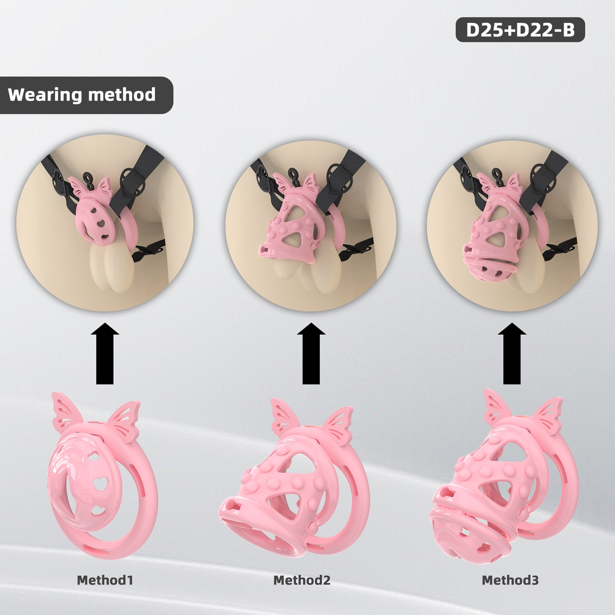 D25 Dual-Lock Chastity Set with D22-B - detail 1