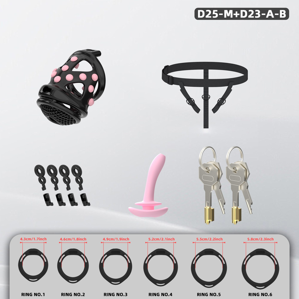 D25 Dual-Lock Chastity Set with D23-A - detail 2