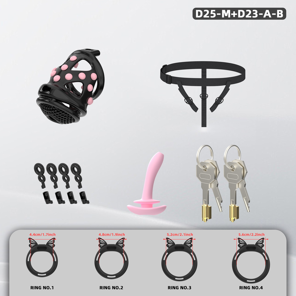 D25 Dual-Lock Chastity Set with D23-A - detail 3
