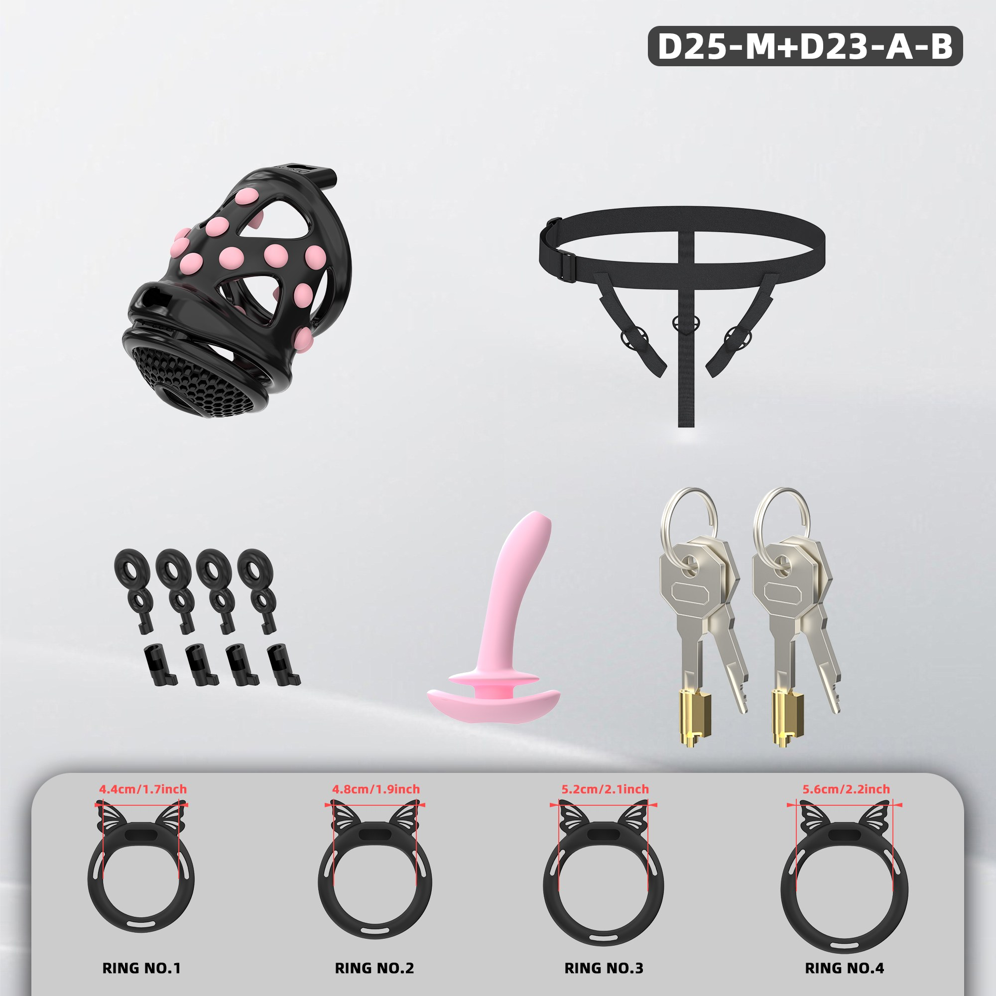 D25 Dual-Lock Chastity Set with D23-A - detail 3