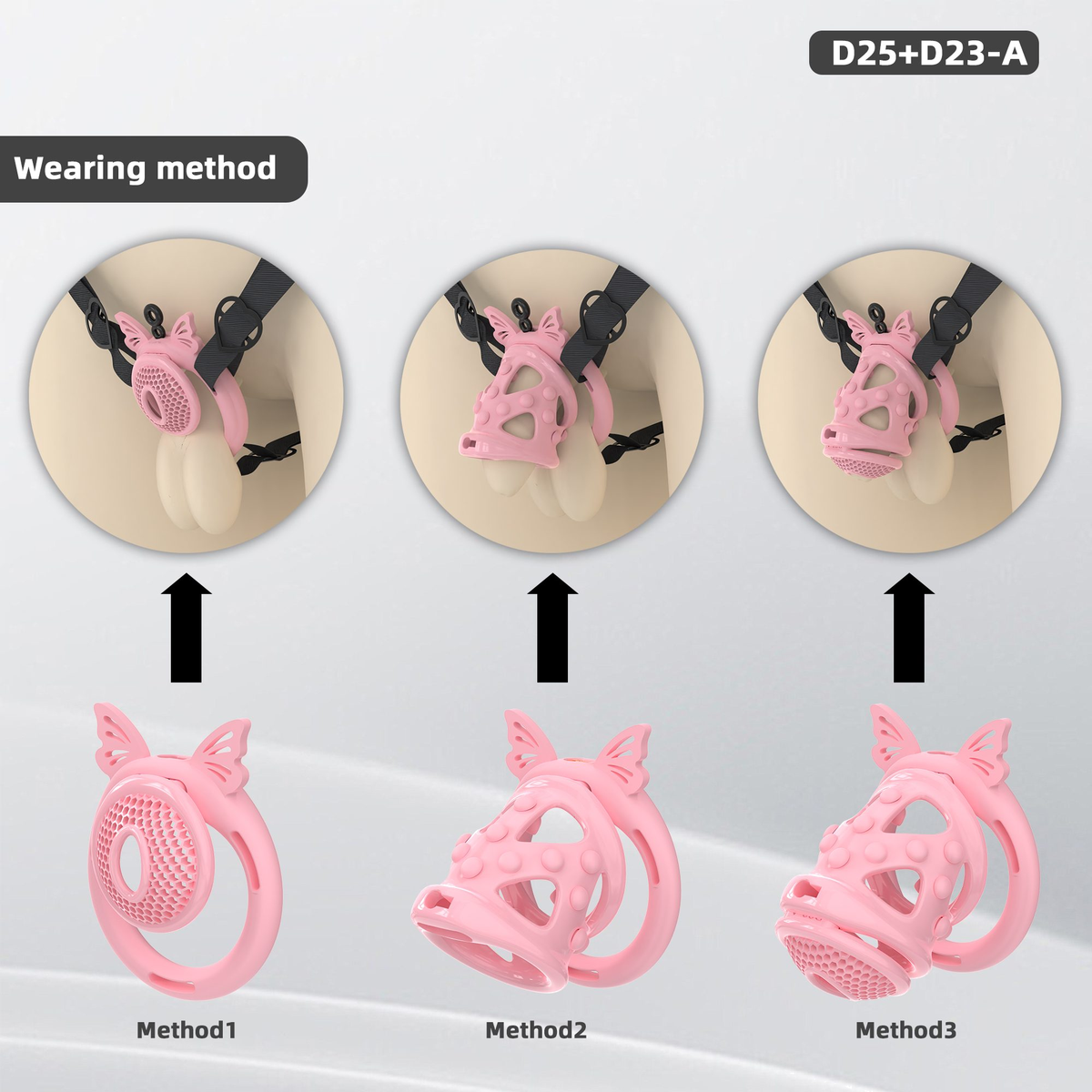 D25 Dual-Lock Chastity Set with D23-A - detail 1