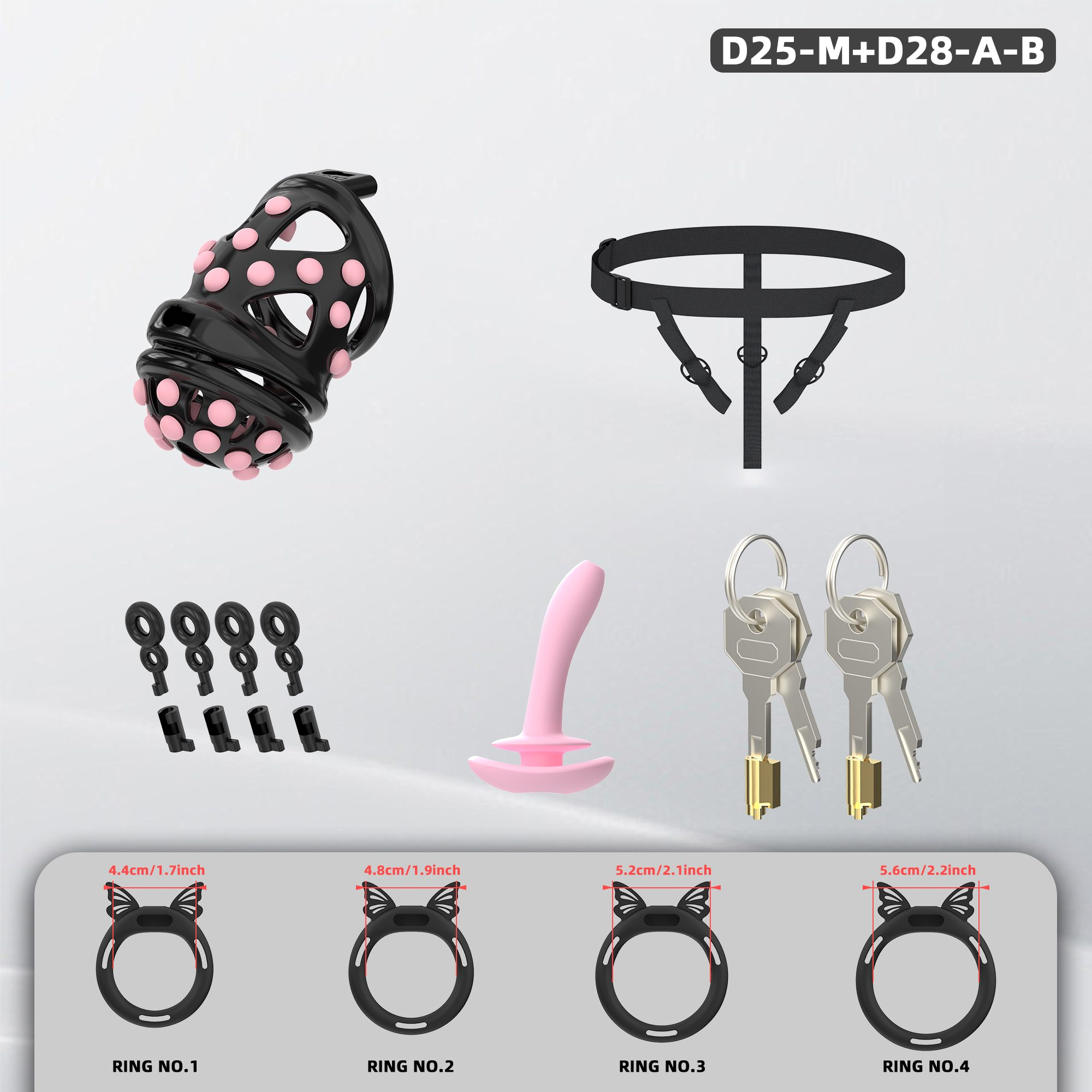 D25 Dual-Lock Chastity Set with D28-A - detail 3