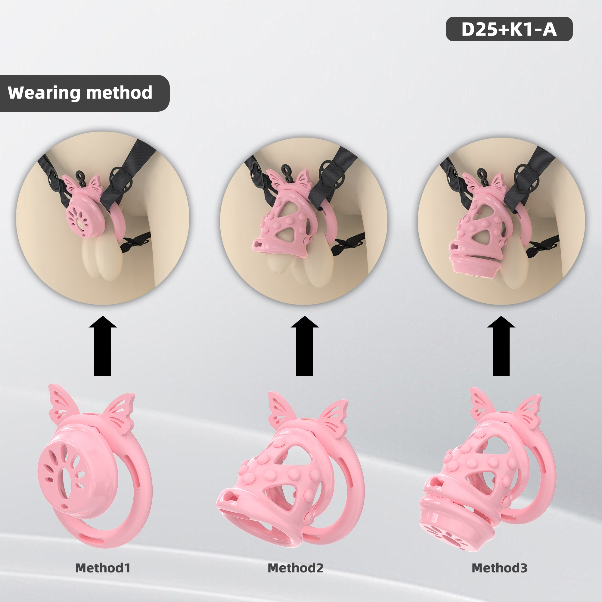 D25 Dual-Lock Chastity Set with K1-A - detail 1