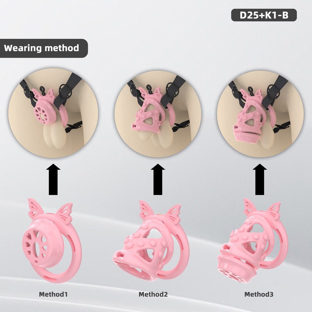 D25 Dual-Lock Chastity Set with K1-B - detail 1