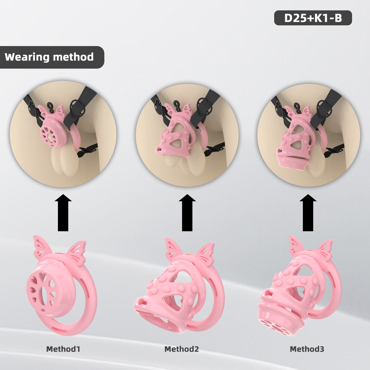 D25 Dual-Lock Chastity Set with K1-B - detail 1