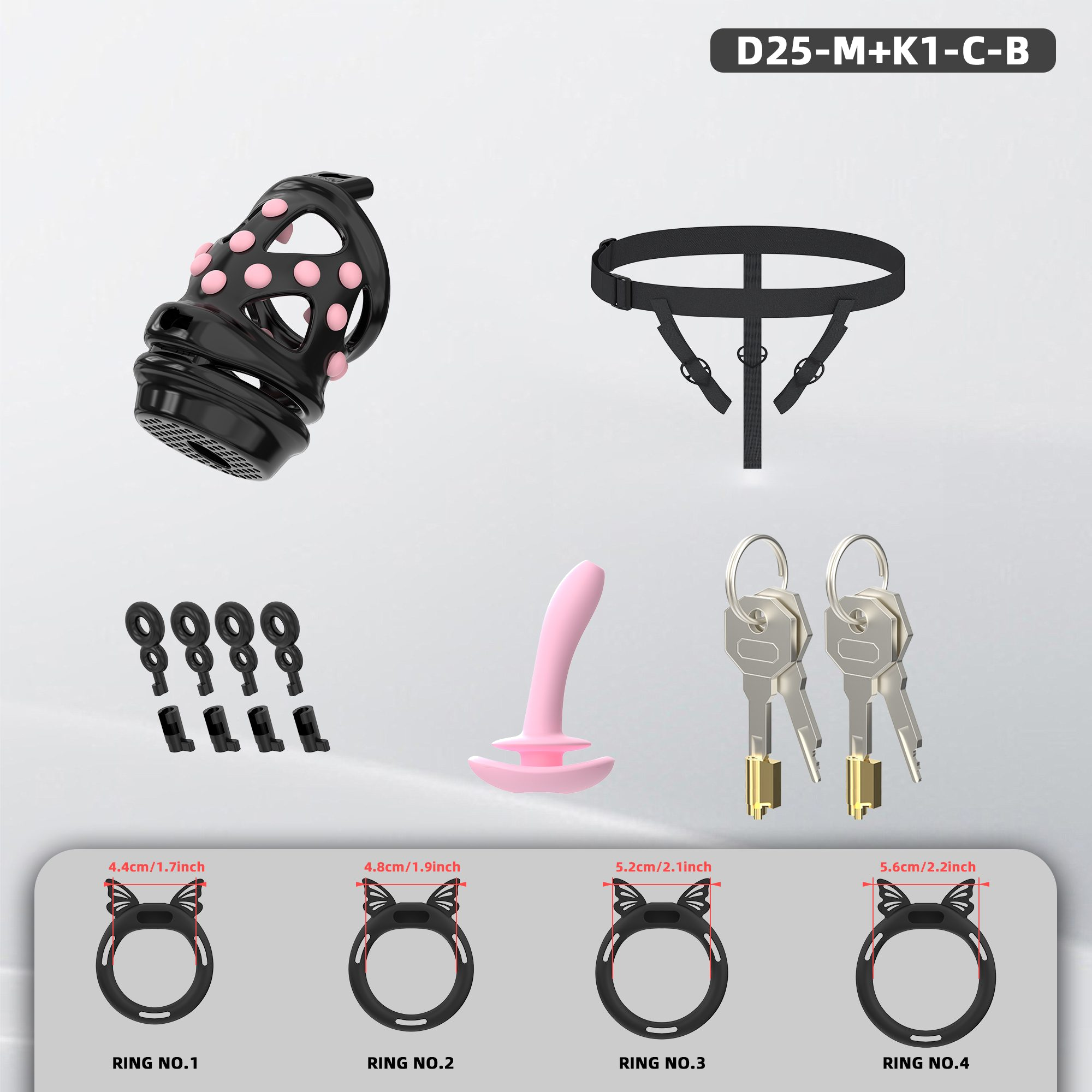 D25 Dual-Lock Chastity Set with K1-C - detail 3