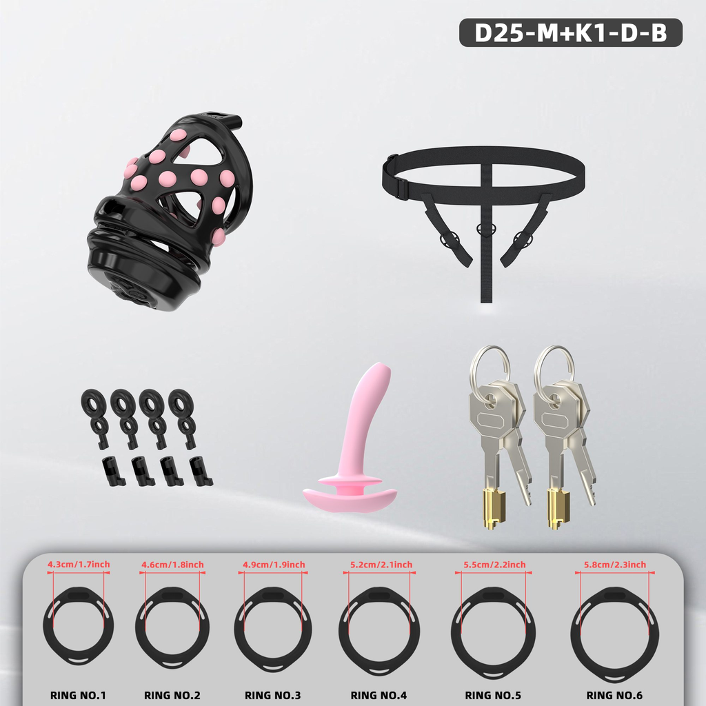 D25 Dual-Lock Chastity Set with K1-D - detail 2