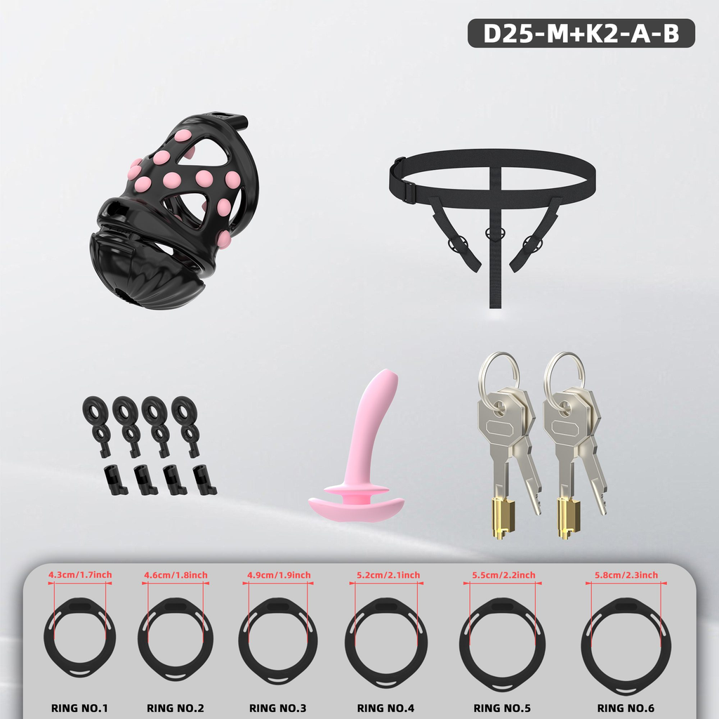 D25 Dual-Lock Chastity Set with K2-A - detail 2