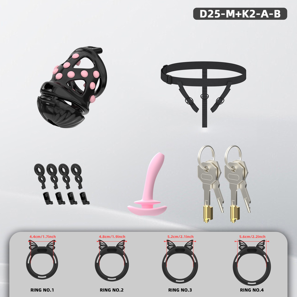 D25 Dual-Lock Chastity Set with K2-A - detail 3