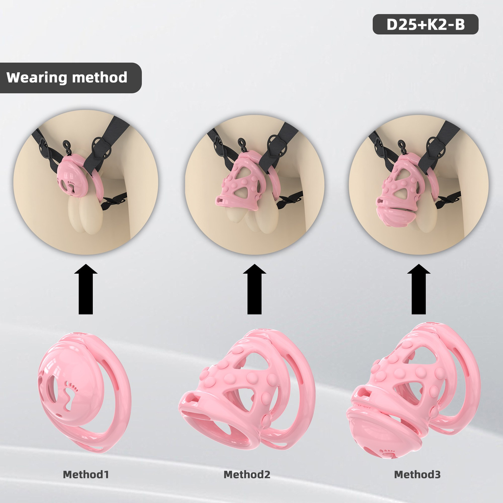 D25 Dual-Lock Chastity Set with K2-B - main image