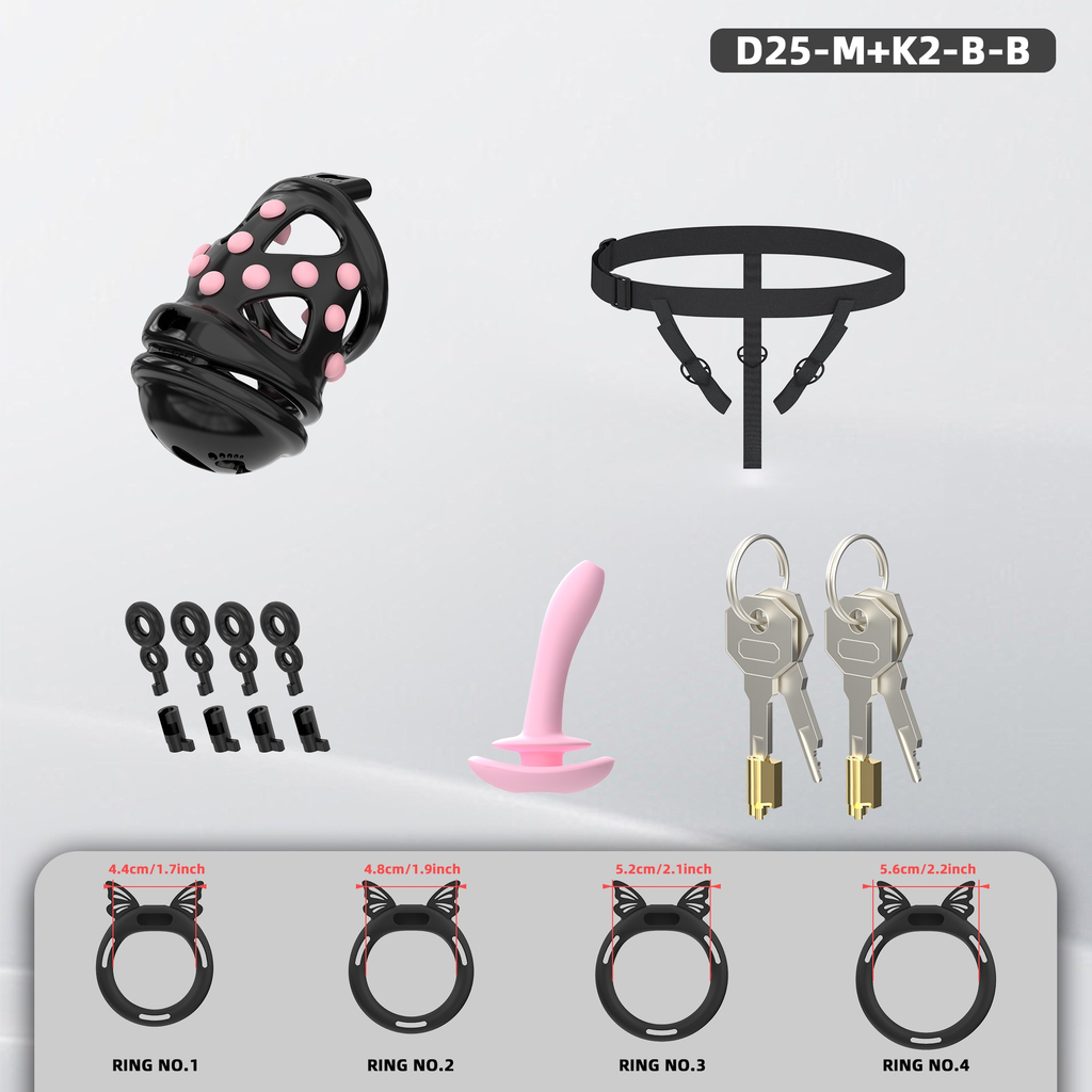 D25 Dual-Lock Chastity Set with K2-B - detail 3