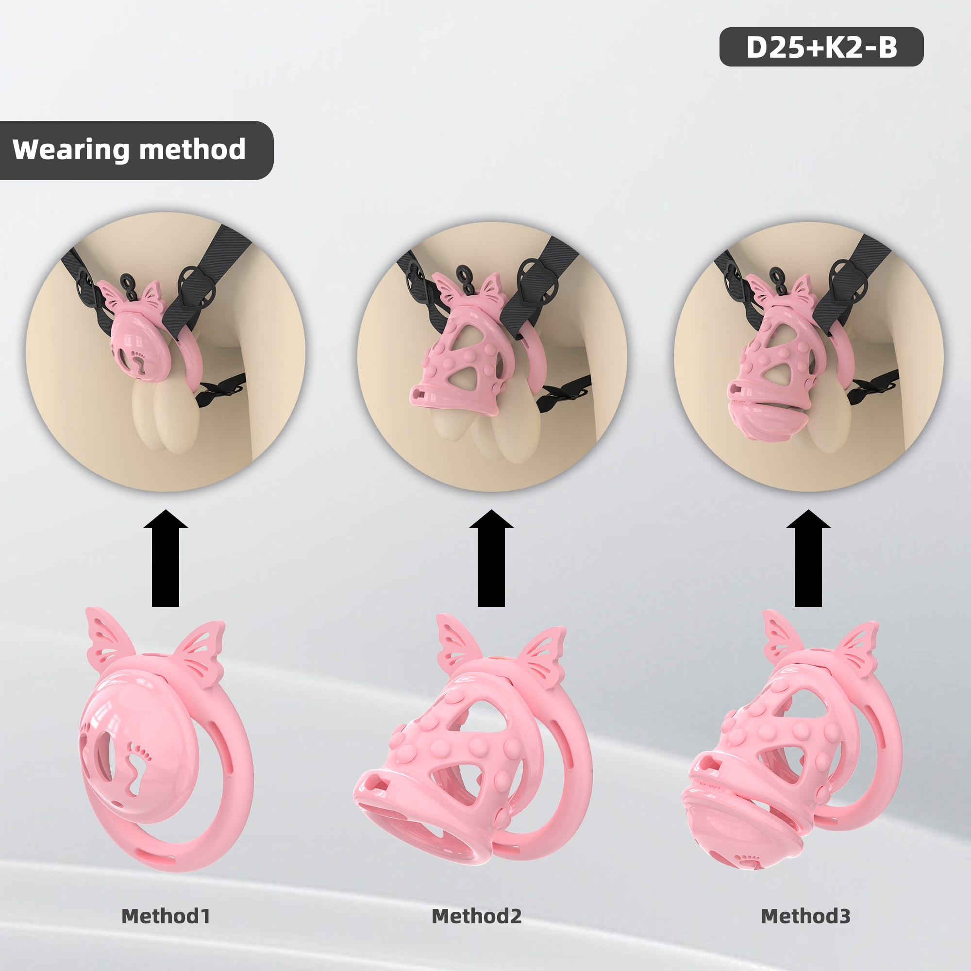 D25 Dual-Lock Chastity Set with K2-B - detail 1