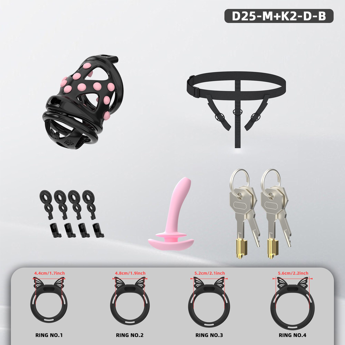 D25 Dual-Lock Chastity Set with K2-D - detail 3