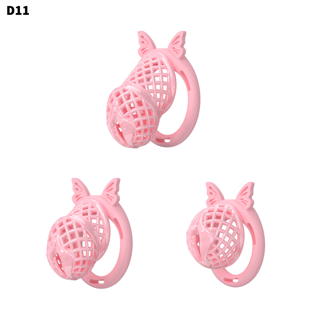 D11 Chastity Cage Set with Silicone Rings - main image