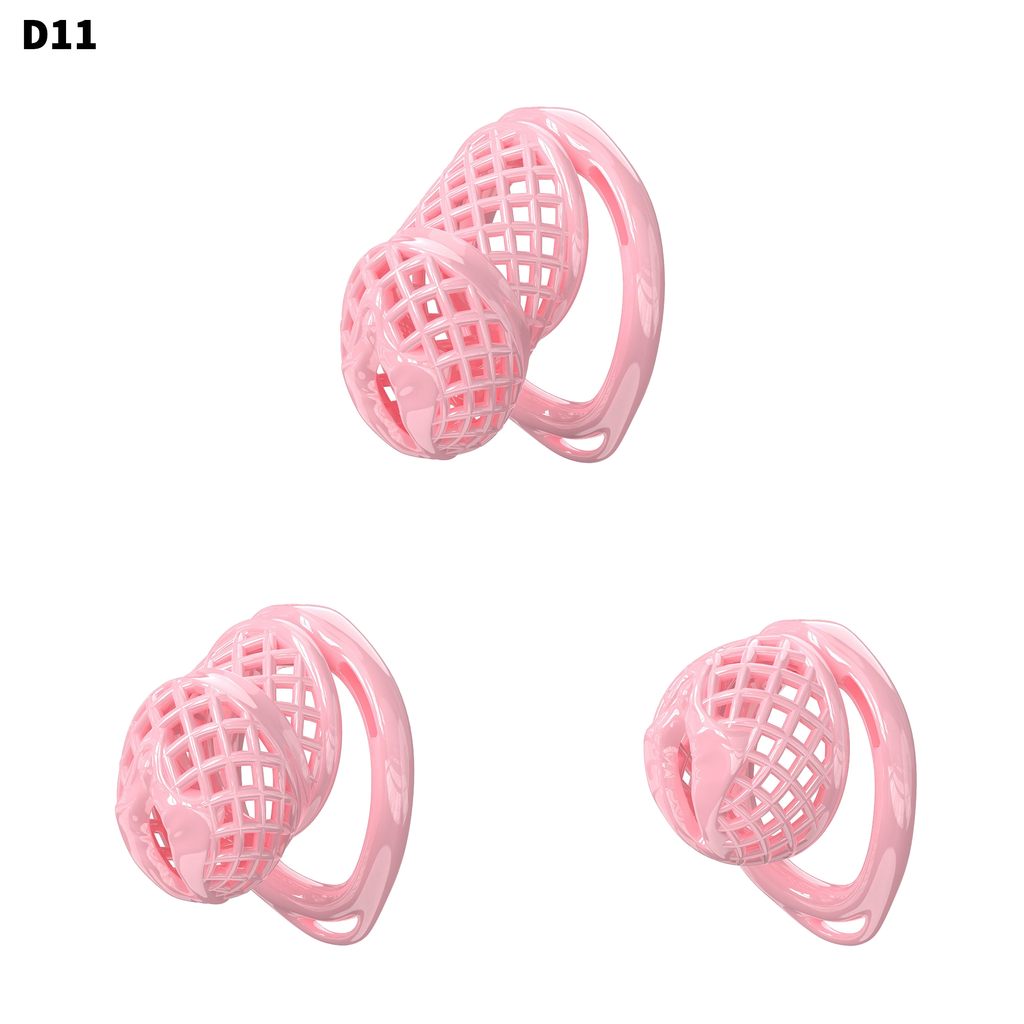D11 Chastity Cage Set with Plastic Rings - main image
