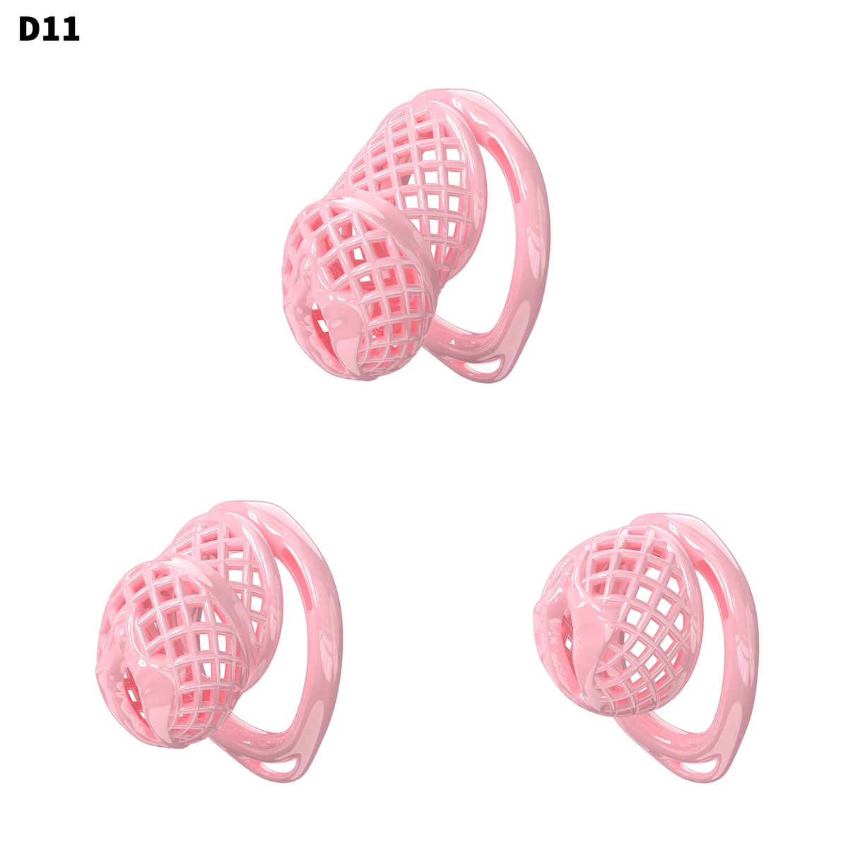 D11 Chastity Cage Set with Plastic Rings - main image