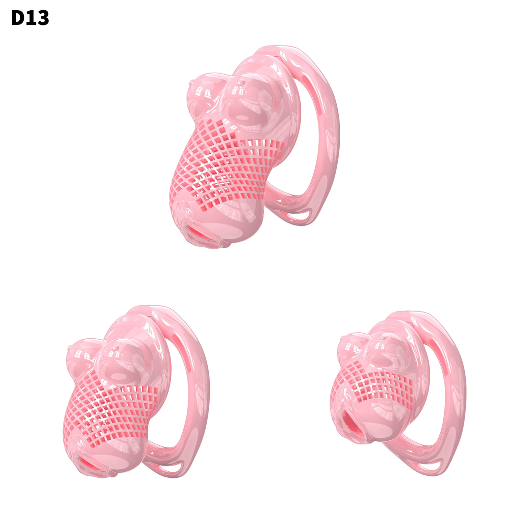 D13 Chastity Cage Set with Plastic Rings - main image