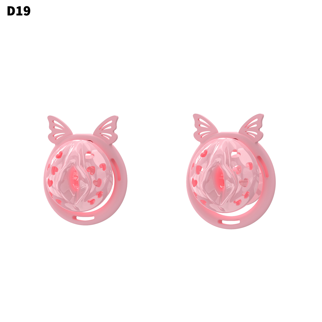 D19 Chastity Cage Set with Silicone Rings - main image