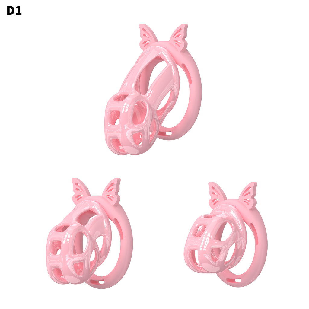 D1 Chastity Cage Set with Silicone Rings - main image