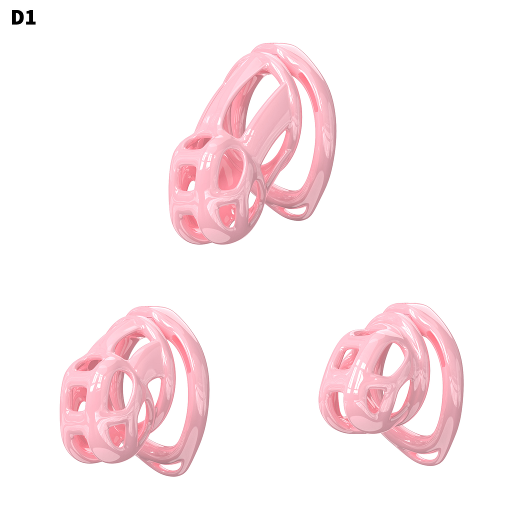 D1 Chastity Cage Set with Plastic Rings - main image