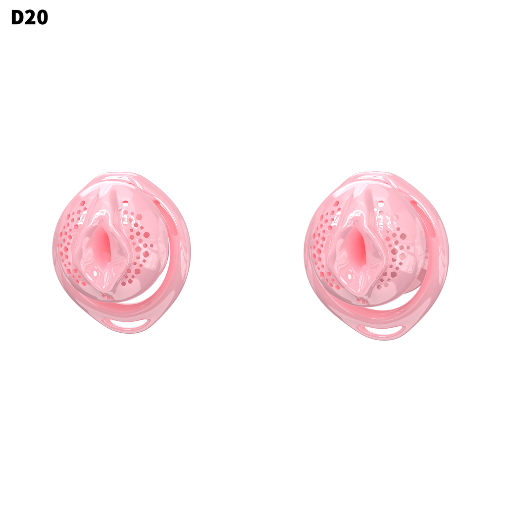 D20 Chastity Cage Set with Plastic Rings - main image