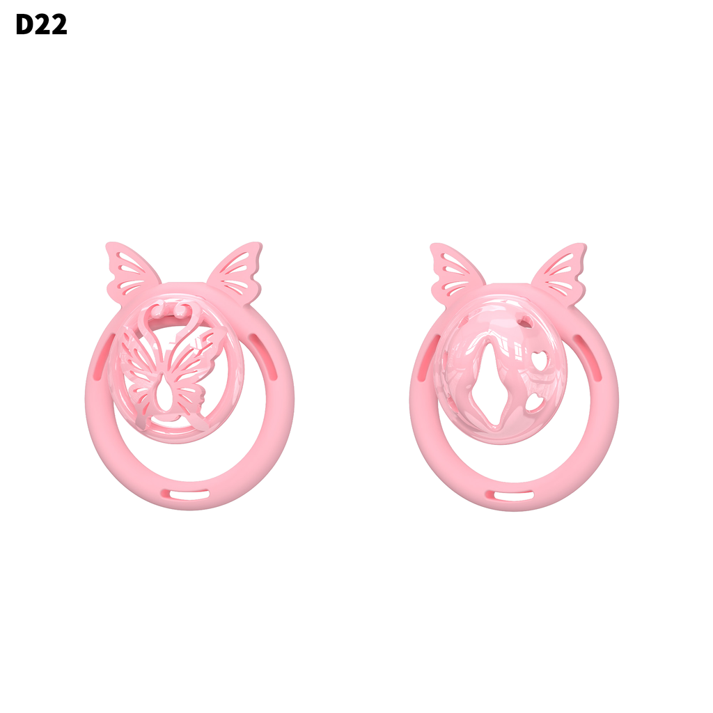 D22 Chastity Cage Set with Silicone Rings - main image