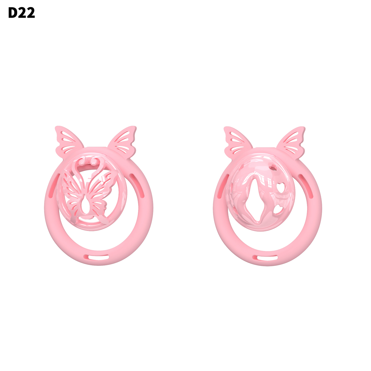 D22 Chastity Cage Set with Silicone Rings - main image