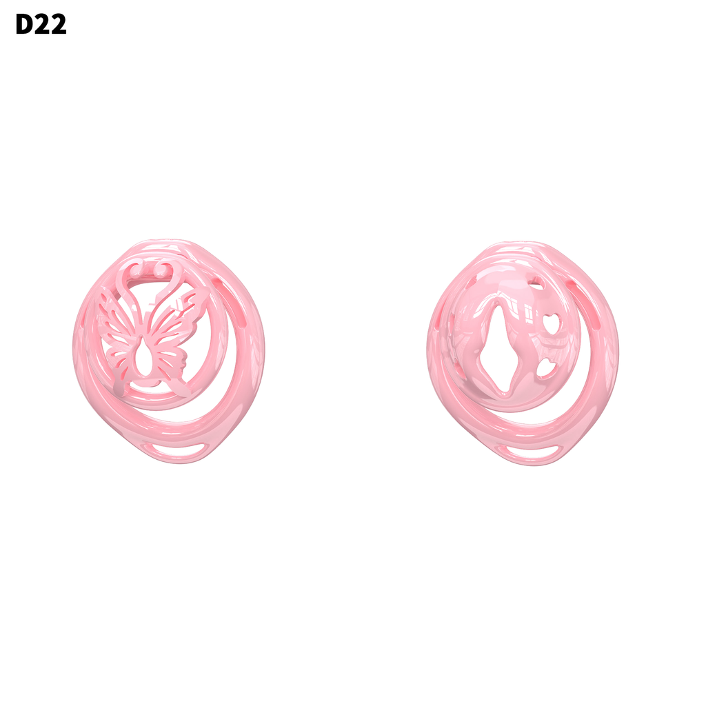 D22 Chastity Cage Set with Plastic Rings - main image