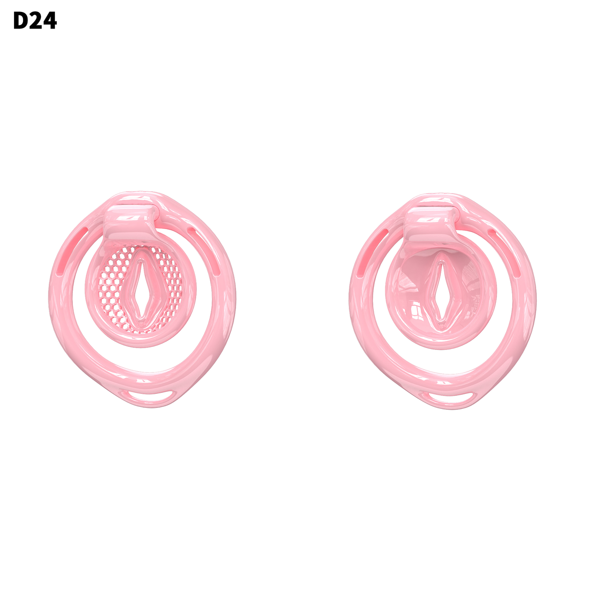 D24 Chastity Cage Set with Plastic Rings - main image
