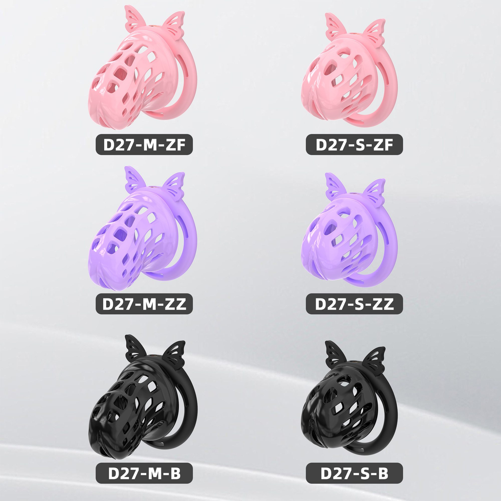 D27 Chastity Cage Set with Silicone Rings - main image