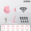 D28 Chastity Cage Set with Plastic Rings - main image