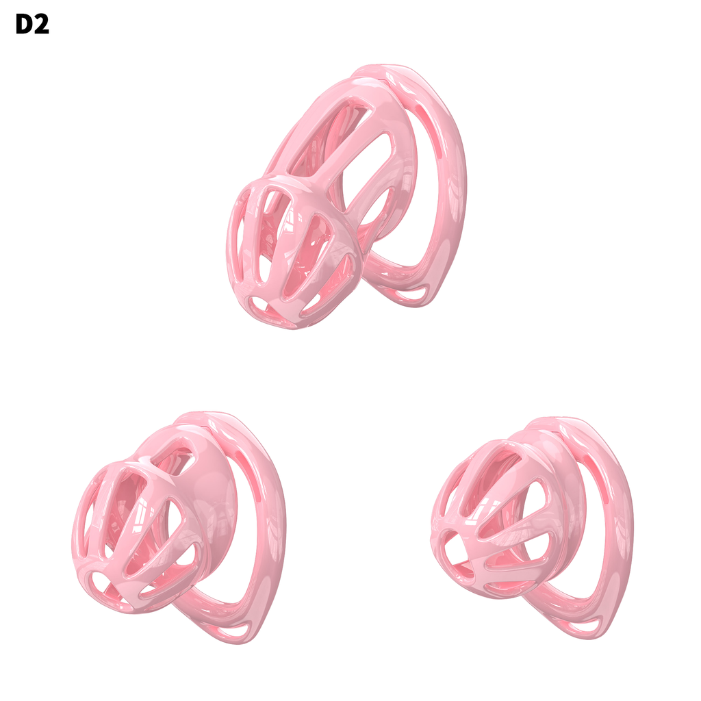 D2 Chastity Cage Set with Plastic Rings - main image