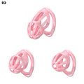 D2 Chastity Cage Set with Plastic Rings - main image