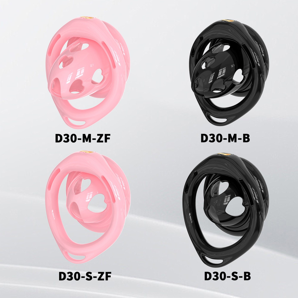 D30 Chastity Cage Set with Plastic Rings - main image