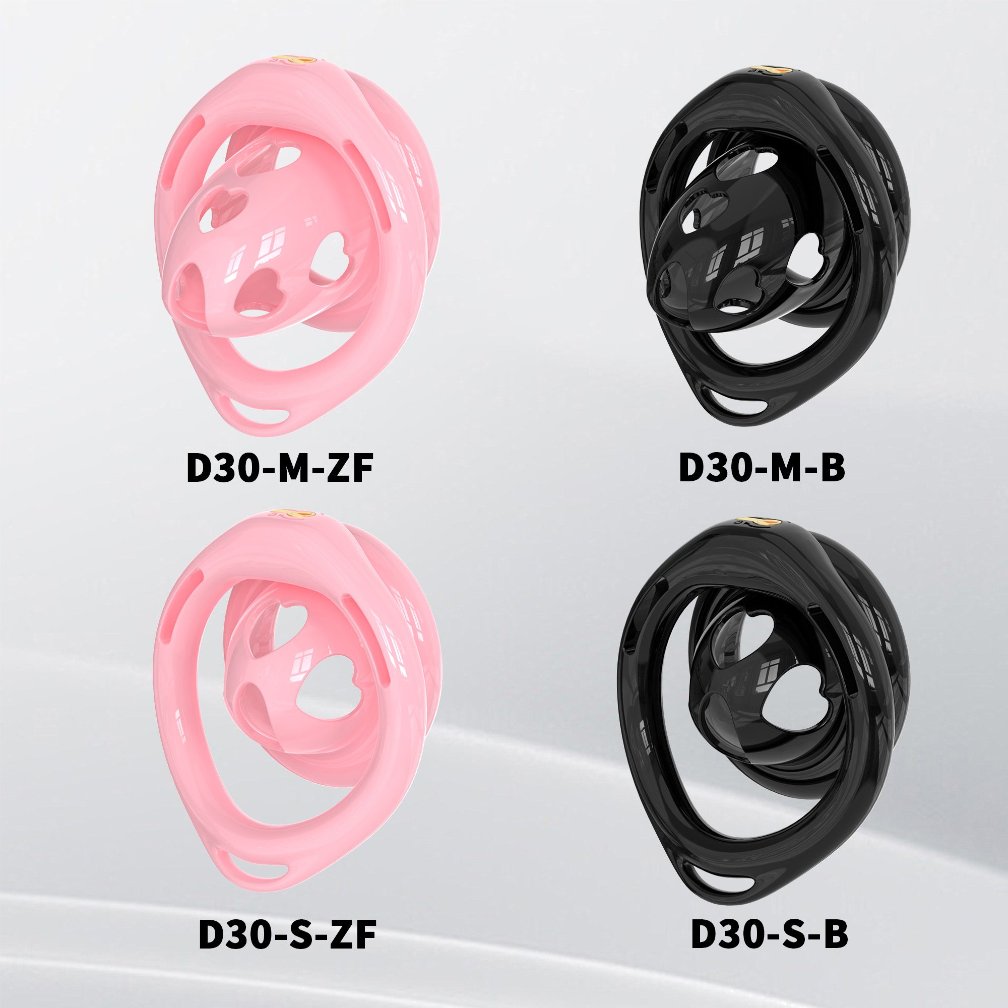 D30 Chastity Cage Set with Plastic Rings - main image