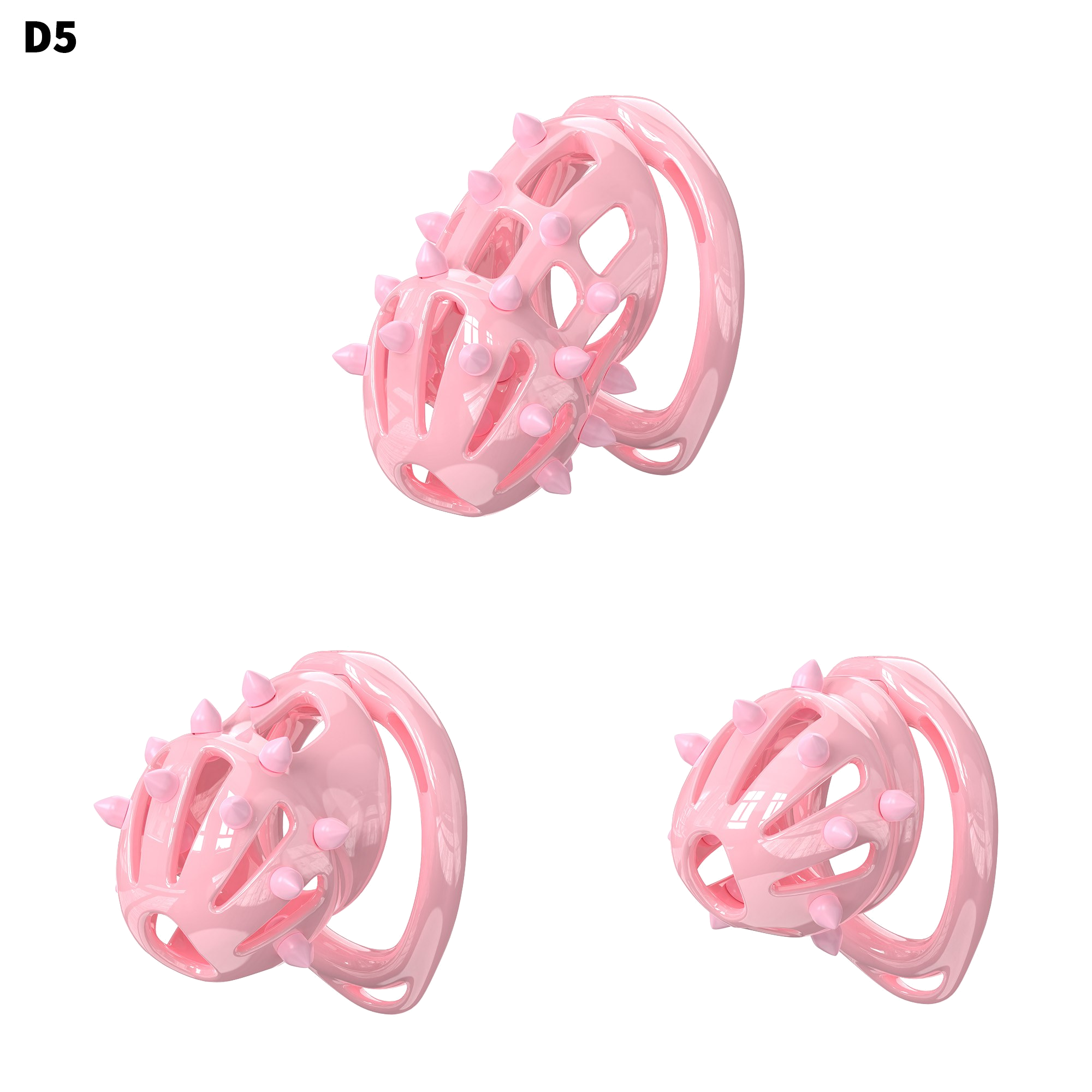 D5 Chastity Cage Set with Plastic Rings - main image