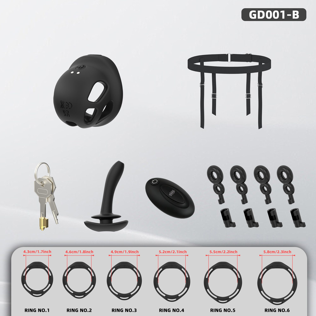 GD1 Electric Chastity Cage Set - detail 2