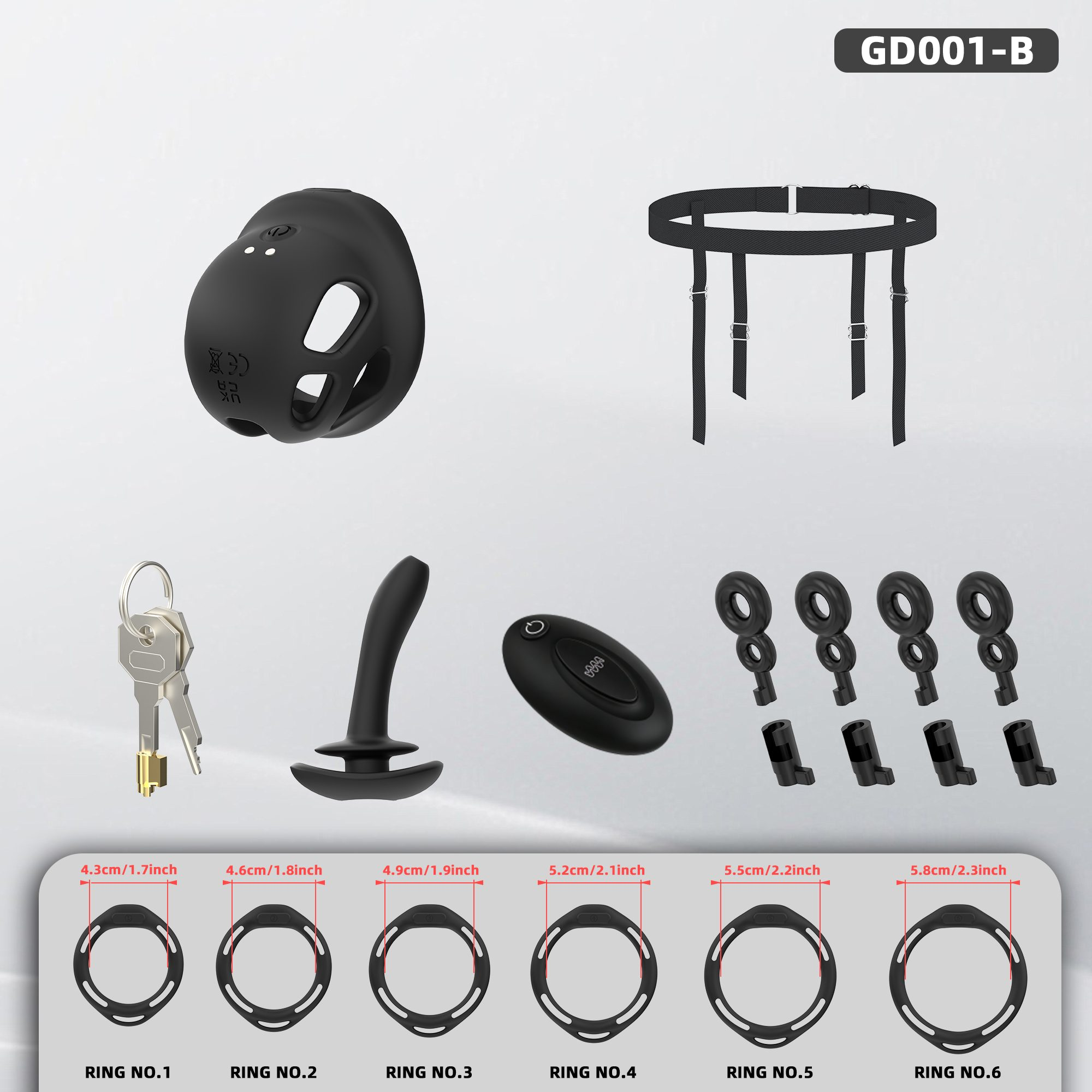 GD1 Electric Chastity Cage Set - detail 2